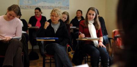 Estudiantes en clase